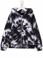 Philipp Plein Junior hoodie à imprimé tie dye - Noir - thumbnail