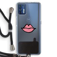 Kusje: Motorola Moto G9 Plus Transparant Hoesje met koord