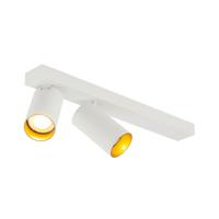 SLV 2-lichts opbouwspotKami Double wit met goud - 1007728