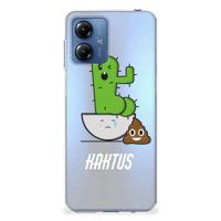 Motorola Moto G14 Telefoonhoesje met Naam Cactus Poo