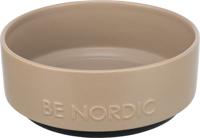 Trixie Be nordic voerbak hond keramiek/ rubber taupe