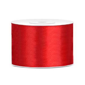 Satijn sierlint/cadeaulint - rood - 5 cm x 25 meter - Inpakken - Versieren - Decoratie