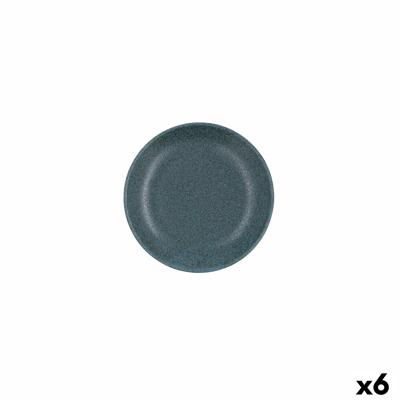 Schotel Bidasoa Element Hydrozero Blauw Keramisch Ø 15 cm Brood (6 Stuks)