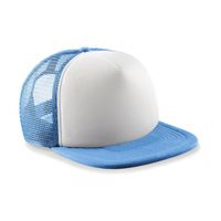 Blauw met witte vintage kinder snapback pet   -