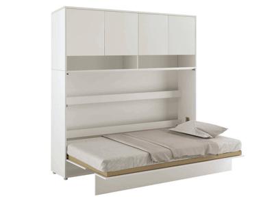 Opklapbed CONCEPTION PRO 120x200 cm kasjmier (horizontaal) met opzetkast met matras