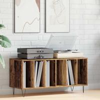 Platenkast met plank artisanaal eikenkleurig 100 x 38 x 48 cm