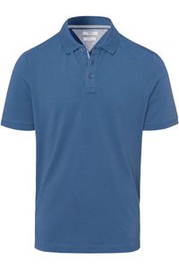 Brax Modern Fit Polo shirt Korte mouw middenblauw