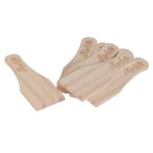 Cook Concept Gourmetspatels - 8x - dennenhout - 12 x 4 cm - gourmetten - racletten - grillen
