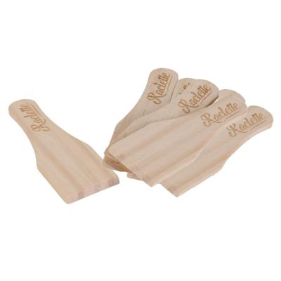 Cook Concept Gourmetspatels - 8x - dennenhout - 12 x 4 cm - gourmetten - racletten - grillen