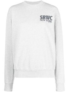 Sporty & Rich sweat en coton mélangé à slogan imprimé - Gris