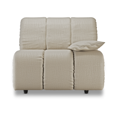 HKliving Wave bank right low arm Pure Ivory