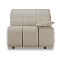 HKliving Wave bank right low arm Pure Ivory
