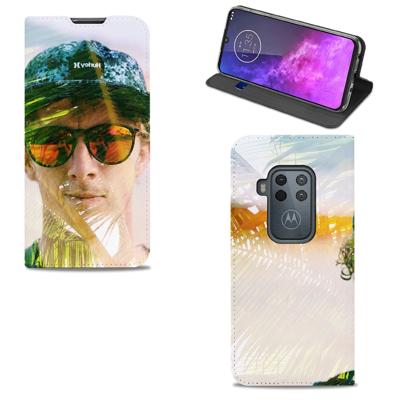 Motorola One Zoom | Bookcase | Hoesje maken | met Foto | Eigen telefoonhoesje ontwerpen | Op maat gemaakt