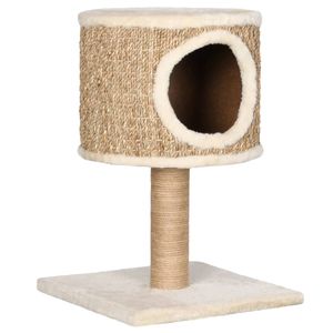 VidaXL Kattenmeubel met huis en krabpaal 52 cm zeegras