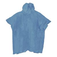 Regenponcho met capuchon - 2x - blauw - herbruikbaar - PVC