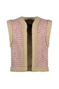 B.Nosy Meisjes gilet boucle - Gitte - Geranium roze