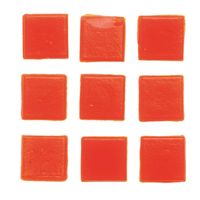 300x stuks vierkante mozaiek steentjes oranje 2 x 2 cm