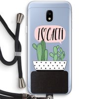 I love cacti: Samsung Galaxy J3 (2017) Transparant Hoesje met koord
