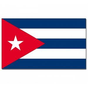 Gevelvlag/vlaggenmast vlag Cuba 90 x 150 cm   -