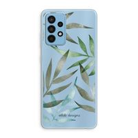 Tropical watercolor leaves: Samsung Galaxy A52 Transparant Hoesje