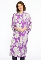 Yoek Jurk met turtle neck PAULINA | Paars | Maat 42/44 Yoek Jurk met turtle neck PAULINA | Paars | Maat 42/44