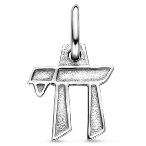 Hanger Chai Teken zilver 9,3 x 14 mm