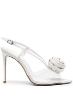 Le Silla sandales Rose 110 mm en cuir - Blanc - thumbnail