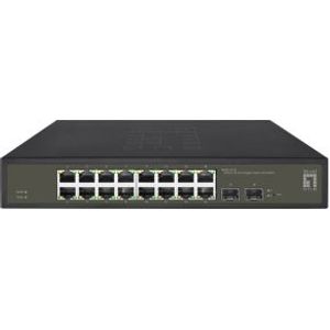 LevelOne GES-2118 netwerk-switch Managed L2 Gigabit Ethernet (10/100/1000) Zwart