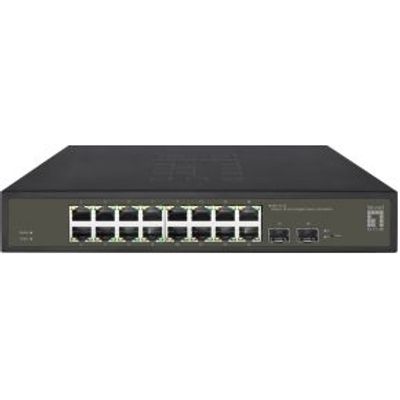 LevelOne GES-2118 netwerk-switch Managed L2 Gigabit Ethernet (10/100/1000) Zwart
