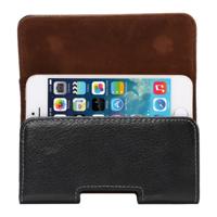 4 inch Litchi textuur verticaal flip Thwartwise Genuine lederen hoes / taille Bag met draaibare terug Splint for iPhone SE & 5s & 5 & 4S enz