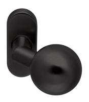 Gekr.bolknop vast op ov rozet, schrfdrrd M6, zwart