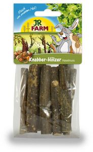 JR Farm knaagdier knaaghoutstokjes hazelnoot 40 gram 00412 - Gebr. de Boon