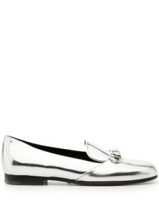 Gucci mocassins à fini métallisé - Argent