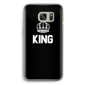 King zwart: Samsung Galaxy S7 Transparant Hoesje