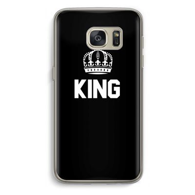 King zwart: Samsung Galaxy S7 Transparant Hoesje