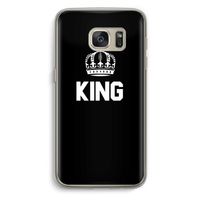 King zwart: Samsung Galaxy S7 Transparant Hoesje King zwart: Samsung Galaxy S7 Transparant Hoesje