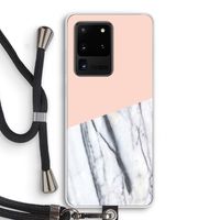 A touch of peach: Samsung Galaxy S20 Ultra Transparant Hoesje met koord