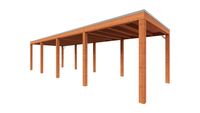Trendhout Overkapping Palermo 965x310 cm- Plat dak- Hout- Trendhout