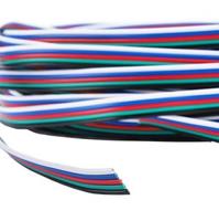Kabel voor RGBW Ledstrip 5-aderig lengte 50 meter - 4380054 Kabel voor RGBW Ledstrip 5-aderig lengte 50 meter - 4380054