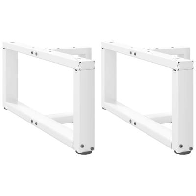 Salontafelpoten 2 st T-vormig 60x25x(30-31) cm staal wit