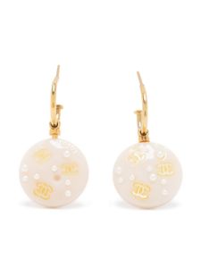 CHANEL Pre-Owned boucles d'oreilles à perles (2003) - Tons neutres