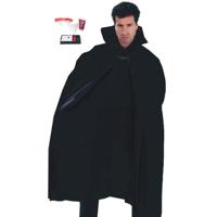 Halloween Dracula/vampier verkleed set - volwassenen - cape/tanden/schmink