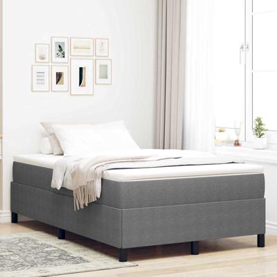 Bedframe Lichtgrijs 120 x 190 cm Katoenen stof