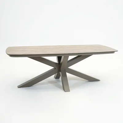 Valerio boat tafel 220cm taupe