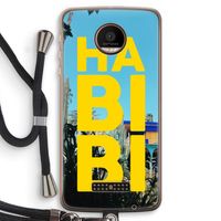 Habibi Majorelle : Motorola Moto Z Force Transparant Hoesje met koord