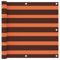 VidaXL Balkonscherm 90x500 cm oxford stof oranje en bruin