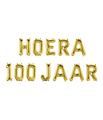 Folie ballon hoera 100 jaar