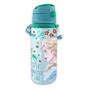 Disney Frozen drinkfles/drinkbeker/bidon met drinktuitje - blauw - aluminium - 600 ml