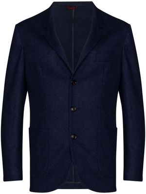 Brunello Cucinelli blazer à simple boutonnage - Bleu