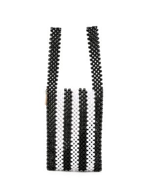 Nannacay mini sac Anna à ornements de perles - Noir